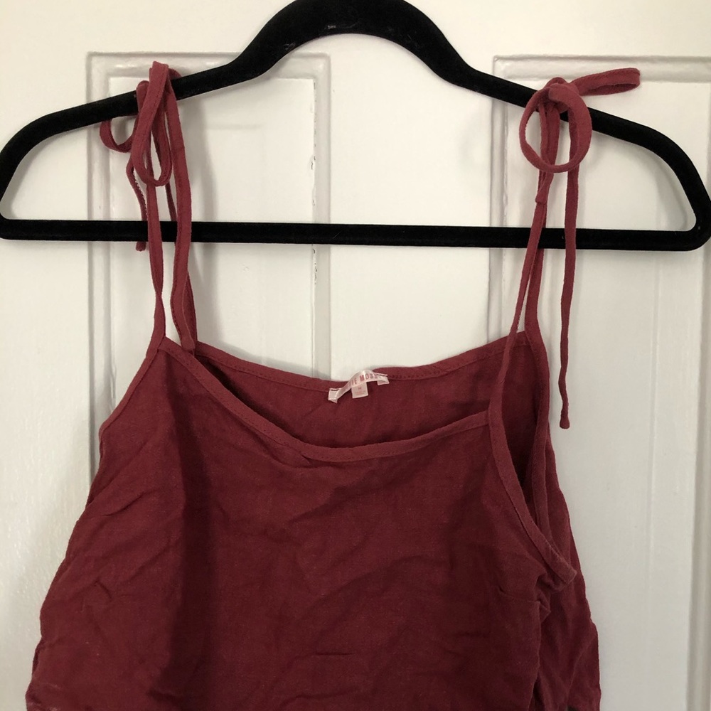 Crop top with tie straps